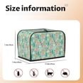 thumbnail image 5 of Sikiie Elephant and Flowers Toaster Covers 2 Slice Dustproof Toaster Cover Bread Machine Cover, Dustproof Cover - 11.4" x 7.5" x 7.9", 5 of 7