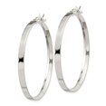 thumbnail image 2 of 925 Sterling Silver Anti-Tarnish Coating Women's 2.75mm Polished Tube Hoop Earrings | 40mm, 2 of 4