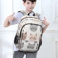 thumbnail image 6 of FORMRS Unisex School Backpack 17" Student Travel Bag with Laptop Compartment, Gray Cat Pattern, 6 of 7