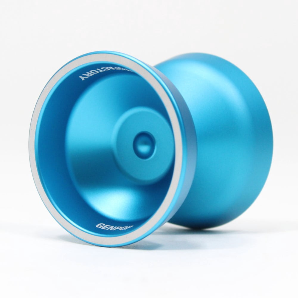 YoYoFactory GenPop Yo-Yo - Wide 7068 Aluminum Monometal YoYo (Aqua)