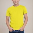 thumbnail image 2 of NIEWTR Baby Toddler Solid Color Short Sleeve T-Shirts for Boys Boys Summer Basic Cotton Crewneck Tee Shirt Tops（Yellow,5-6 Years), 2 of 7