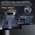 thumbnail image 6 of Rugged Phone Case for Google Pixel 11 / 11 Pro, Military Grade Shockproof Cover with Sliding Camera Lens Protector, 2-Way Kickstand, Anti-Slip, Heavy Duty Full-Body Drop Protection ﻿,Blue, 6 of 8