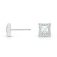 thumbnail image 7 of Tilo Jewelry 925 Sterling Silver Stud Earrings with Square Design & Cubic Zirconia CZ Stones for Women & Unisex, 7 of 7