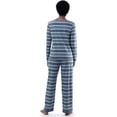thumbnail image 2 of Fruit of the Loom Women's Long Sleeve Tee and Pant 2 Piece Sleep Set, Blue Stripe, 3X, 2 of 7