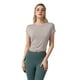 thumbnail image 3 of Ropa de yoga dividida para mujer, top deportivo de manga corta para correr, holgado e informal, top de fitness para mujer, 3 of 5
