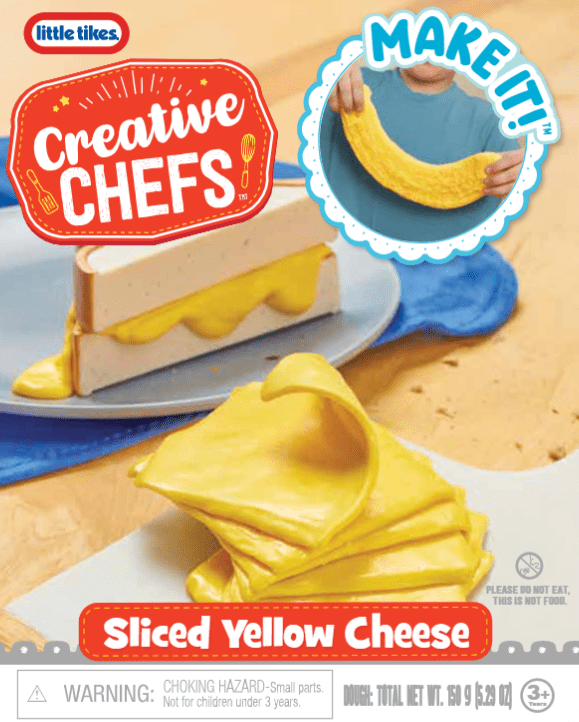 Creative Chefs- Sliced Yellow Cheese with Make-It Mix Play Sand, Ages 3+