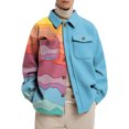 thumbnail image 2 of Chaqueta con botones para hombre,Chaqueta para hombre, Chaqueta estampada para hombre, Abrigo con cuello vuelto para hombre, máxima confiabilidad, 2 of 5