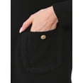 thumbnail image 5 of DARING DIVA Sweaters Collarless Button Up Dressy Chunky Knit Cardigan M Black, 5 of 7