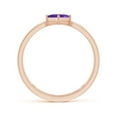 thumbnail image 2 of ANGARA Natural 0.33 Ct. Amethyst Solitaire Stackable Ring in 14K Rose Gold for Women (Ring Size: 3), 2 of 9