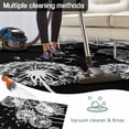 thumbnail image 5 of White Dandelion Outdoor Rug for Patio/Deck/Porch, Non-Slip Large Area Rug 6 x 9 Ft, Spring Flowers Botanical Vintage Black Indoor Outdoor Rugs Washable Area Rugs, Reversible Camping Rug Carpet Runner, 5 of 8