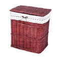 thumbnail image 3 of Cesto para ropa sucia con tapa, cesta para ropa sucia, organizador de juguetes, cesta de mimbre tejida Rojo Marrón, 3 of 9