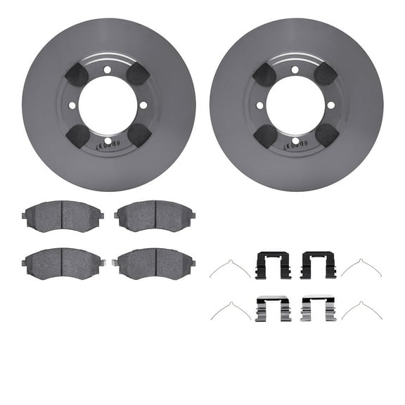 Dynamic Friction Company Front Brake Rotors with 5000 Advanced Brake Pads includes Hardware 6512-03147