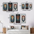 thumbnail image 4 of Designart "Contemporary Illustration Wild Lion Portrait" Animals Lion Framed Wall Art Set Of 3 - Brown Lion Frame Canvas Set For Living Room Decor, 4 of 6