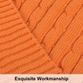 thumbnail image 5 of Flxxie Soft Cotton Cable Knitted Blanket Simple yet Quality Look, Twin 60" x 80", Orange, 5 of 5