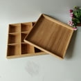 thumbnail image 3 of CIMAXIC Natural Bamboo Wood Storage Box Square Candy Essential Oil Bottle Storage Organizer Tea Bag Storage Container with Nine Compartments for Storing Tea Bag Candy,11.81"X11.81"X2.36", 3 of 4
