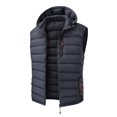 thumbnail image 2 of Ceisia Men Detachable Hooded Padded Vest Lightweight Quilted Sleeveless Zip Up Gilet Warm Outerwear For Fall Winter Gift, 2 of 9