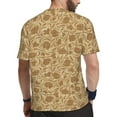 thumbnail image 2 of Wukai Brown Flowers Print Men's Short-Sleeved Mesh T-Shirt,Quick-Dry Short Sleeve Workout T-Shirt-Small, 2 of 8