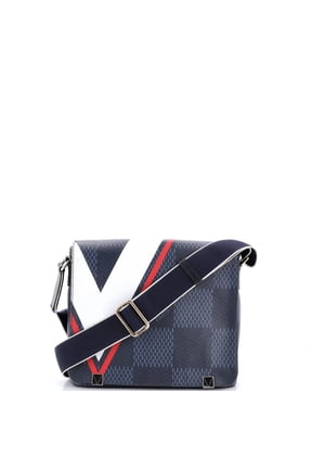 Pre-Owned District NM Messenger Bag Regatta Damier Cobalt PM By Rebag