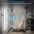 thumbnail image 4 of Lámpara de armario con 60 LED, luz de armario con sensor de movimiento, recargable por USB, 3 modos de iluminación, luz de armario, luz de noche LED con tira magnética adhesiva (blanca), 4 of 8