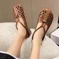 thumbnail image 6 of Sngxgn Flats Dress Shoes Comfortable Slip on Walking Flats(Khaki,37), 6 of 7