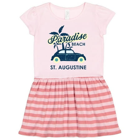 

Inktastic Paradise Beach in St. Augustine with Palm Trees and Car Gift Toddler Girl Dress