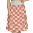 thumbnail image 1 of Women's Cabin Traditional Quilt Pattern A-line Printed Skirt Casual Wear, XL, Pale Yellow Turquoise, by Ambesonne, 1 of 6