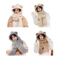 thumbnail image 4 of Minnieouse Bufanda con capucha cálida 3 en 1, suave y cómoda, envuélvete en una calidez acogedora y cálida bufanda con capucha de invierno Sombreros gris, 4 of 6