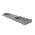 thumbnail image 3 of Juniper 84" Solid Surface Stone Wall-Mount Sink in Gray No Hole, 3 of 3