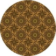 thumbnail image 1 of Ahgly Company Indoor Round Patterned Bakers Brown Area Rugs, 8' Round, 1 of 6