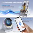 thumbnail image 4 of Altavoz de Inducción Inalámbrico, Soporte para Teléfono Celular con Altavoz Bluetooth, Sonido Estéreo, Luz Ambiental RGB, Soporte para Teléfono Inteligente A, 4 of 5