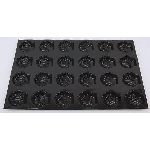 Flexipan Shell 2.4 Oz, 80mm x 75mm x 20mm Deep 3-1/8" x 3" x 3/4" Deep, 24 Cavities