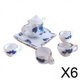 thumbnail image 1 of Juego De Té De Azul Y Para Casa De Muñecas, Accesorio En Miniatura, 6x6 Uds., 1/12, 1 of 8