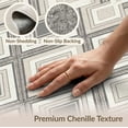 thumbnail image 6 of ODIKA Dining Geometric Table Grid Outlined Border Wool Neutral Large Low Profile Flatwoven for Great Room, Indoor Open Concept, Living, 6 of 7