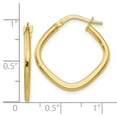 thumbnail image 3 of FB Jewels Leslie's 10K Yellow Gold Polished Square Hoop Earrings, 3 of 3