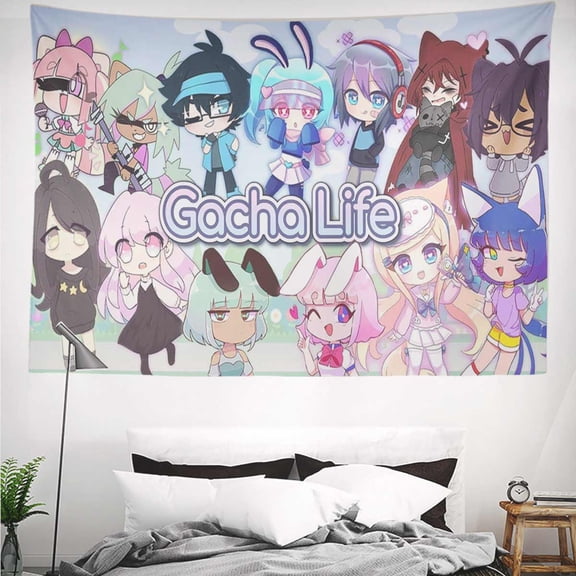gacha life Tapestry Gift Wall Hanging Backdrop for Room Bedroom Girls Fans Background Banner Party Birthday Supplies Decor