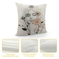 thumbnail image 4 of HENGT  Mid Century Pillow Covers  Abstract Face Throw Boho Decorative Minimalist Woman Body Line Pillowcase Floral Plants Cushion Case for Home Outdoor Yard Abstract Line Woman, 4 of 5