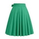 thumbnail image 4 of Karight Womens Midi Skirt Swing A-line Vintage Casual Elastic Wide Waist Flared Skirt with Belt, 4 of 5