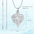 thumbnail image 3 of Heart Crystal Setting Wing Cremation Jewellery Urns For Ashes Keepsake Necklace Always on my mind forever in my heart, 3 of 6