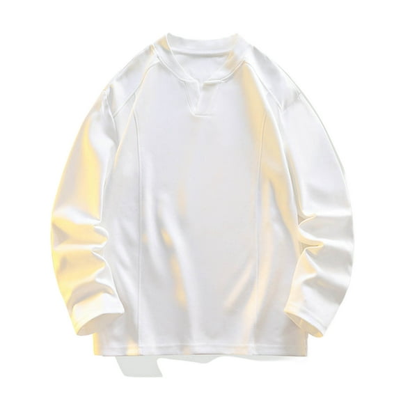 Fengactive Men's V-Neck Sweatshirt Pullover Long Sleeve Casual Sweaters Lightweight Workout Athletic Shirts 2025 Fall Winter Tops