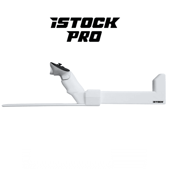 iSTOCK PRO VR Gunstock - Stabilize Your Aim for Maximum Precision - Pro Grade, Light Weight, Highest Mobility Design - Compatible with Meta Quest 2, Quest 3, and Quest 3S