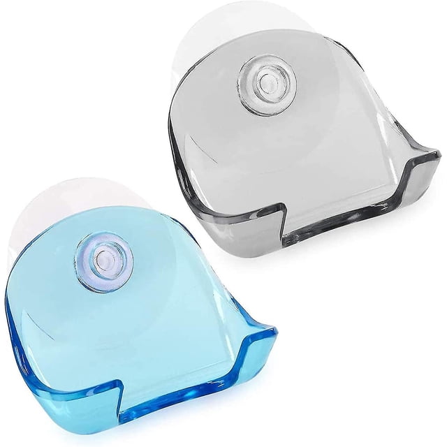 Soporte para afeitadora con ventosa para baño, afeitadora manual, 2 piezas