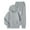 1#Grey, variant on Kiijoy Big Girls Outfits Fleece Solid Casual Zip Up Hoodie Jogger Pants Set Tracksuit