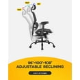 thumbnail image 2 of BestOffice Office Chair Ergonomic Mesh Computer Chair with Arms Lumbar Support,Black, 2 of 7