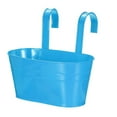 thumbnail image 2 of Ayprnig 11 Inch Balcony Decor Railing Planter Box Metal Outdoor Balcony Planter With Detachable Hooks And Holes Hanging Planter Sky Blue, 2 of 7
