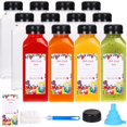 thumbnail image 1 of Botellas de plástico para zumo SUPERLELE, 12 unidades, 350 ml, con tapas transparentes, 1 of 7