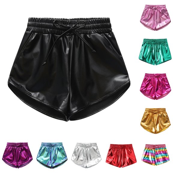 JCCXIN Child Toddler Boys Girls Dance Shorts Stage Performance Tie Knot Solid Color Elastic Waist Lightweight Summer Soft Hiking Bottoms,Pink,3-4 Years