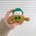 thumbnail image 3 of Yatchen Plush Case for AirPods Pro,Kawaii Cute 3D Cartoon Fur Teddy Dog with Green Hat Sunglasses Funny Furry Airpods Pro Cover with Keychain Protector Women Girls for AirPods Pro, 3 of 14