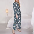 thumbnail image 3 of Balery Cute Rabbit Floral Pattern Pajama Sets for Women Long Sleeve 2 Piece Sleepwear Loungewear Sets Soft PJ's with Pockets Long Sleeve Comfy Pj Sets-Medium, 3 of 7