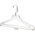 thumbnail image 7 of YBM Home Quality Acrylic Clear Coat Hangers Made of Clear Acrylic for a Luxurious Look and Feel for Wardrobe Closet, Clothes Hangers Organizes Closet, Silver w/ Flat Hook, 4120-12, 7 of 7