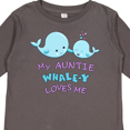 thumbnail image 4 of Inktastic My Auntie Whale-y Loves Me Boys or Girls Long Sleeve Toddler T-Shirt, 4 of 5